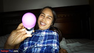 Thai wife enjoys it with white husband