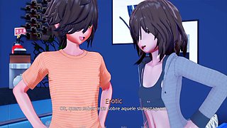Uncensored anime hentai with hot stepsister and some serious ass rubbing