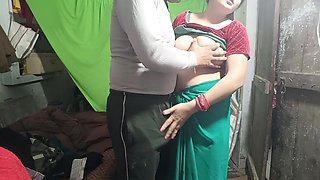 Indian Village Chachi Enjoying Anal Sex with His Stepbrother at the His Husband Is Not in the Home, Hindi Audio