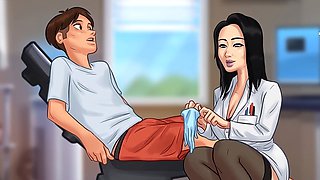 Playing summertime saga with some naughty porn game action