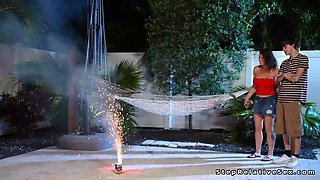 Perky titties stepmom suck and fucks big penis of stepson