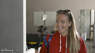 Girlsway Aj Applegate has erotic sex with her bestie