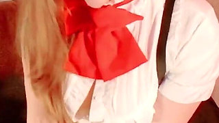 Your Girlfriend Dances and Seduces You in That Anime-style Schoolgirl Uniform