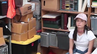 Naughty teen rammed by the store security guard