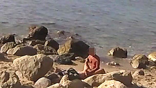 Strangers Caught My Wife Touching and Fucking My Big Cock on a Public Nude Beach - Real Amateur French - Misscreamy