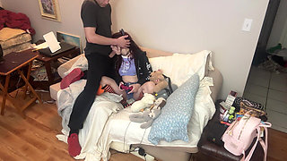 Doggystyle Fuck and Deepthroat of Step Daughter