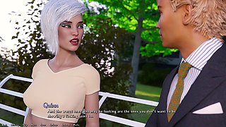 Curvy anime girl with big boobs shows off her bum in Being Dik scenes