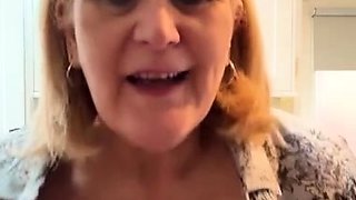 Big Boobed Blonde Masturbates With A Dildo In The Bathroom