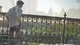 French gf Incredible public fucking on the bridge