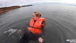 Strapped Tight & Floating Free - Sexy Wetsuit Life Jacket Test