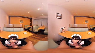 Japanese maid hot teen VR porn