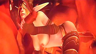 Orcs Fuck A Beautiful Elf Girl! Animated Orgy World Of Warcraft