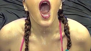 Horny Brunette Needs Ass Fuck and Piss