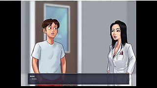 Teacher and student get cozy in a game walkthrough