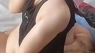 Foreplay in the Bedroom with an Amateur Couple. Amateur MILF Does Yoga Naked, Hairy Pussy, Big Ass, Big Tits