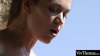 Teen 18+ Has Hot Lesbian Sex With Her Older Girlfriend Outdoors