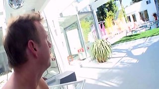Blonde Blowjob Outdoor