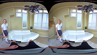 School Girl Gone Bad; Young Blonde Teen In A Schoolgirl Uniform