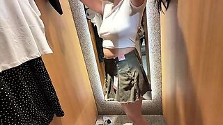 Stepsister Fucks Me Rough in Fitting Room - Petite Latina Teen Creampie