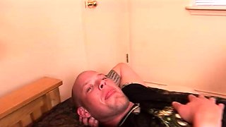 A blonde bitch in an intense sex session