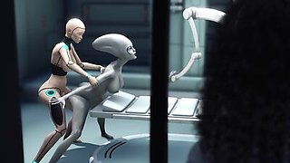 Hot sex! Sci-fi android fucks hard an alien in the surgery room