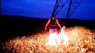Watch this preggo amateur piss outdoors in fetish solo