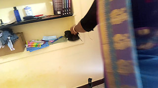 Cheating Housewife romance in stairs