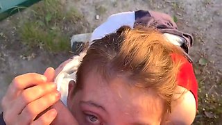Hardcore Face‑Fuck – Amateur POV Redhead French Outdoor