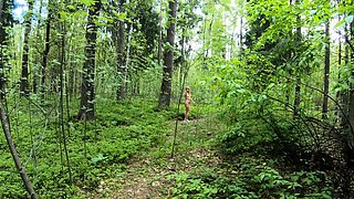 Tattooed Babe Flashes in Abandoned Toilet