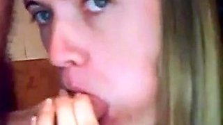 Webcam Girl Swallows Her BF's Friend's Cum