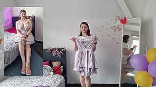 Birthday Striptease - I Change Between My 2024 & 2025 Dresses  No Censor