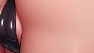 Latex Yoga Pants and Panties! Big Cameltoe Pussy Close up! Fetish! Anime Cartoon Ai