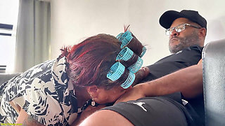grandma has anal sex with the moving helper