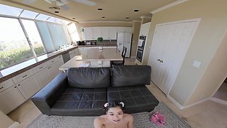 Flexible College Girl Gives You Standing Upside Down Blowjob and Other Wild Positions - Lethalhardcorevr
