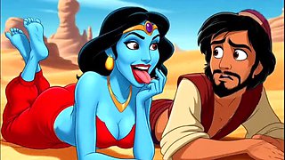 Aladdin Cartoon Porn: Horny Genie Fulfills Dirty Desires in Sexy Anime Fantasy