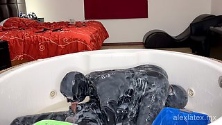 Playing in Cum with Gloomy Babe, Part 2 - Alex Latex