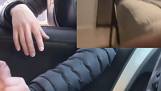 Parking Lot Jerking off She Can't Stop to Watch My Hard Cock