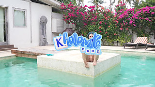 Water Games with Goodgirlanddad - Threesome Hairy French Squirt