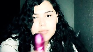 Kinky moist taco brunette anal toy play during masturbating