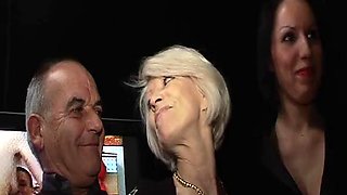 Amazing French slut milks several cocks after DP gangbang