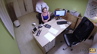 LOAN4K. Bewitching college girl sells her smooth coochie