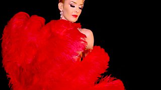 mommy shining in slutty burlesque costume