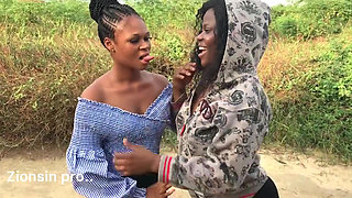 African Lesbian Lover Outdoor Play