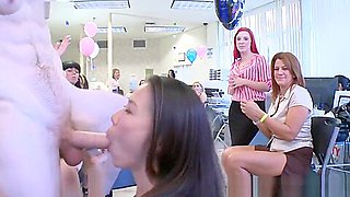 MILF bride deepthroats at bachelorette party