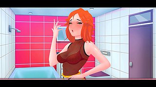 Hot mom in high heels and stockings gets animated in a wild toon scene
