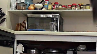 PAWG MILF takes BWC from behind for kitchen creampie