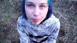 Hot Teen Laruna Mave Gets Fucked Hard in the Woods - Blowjob & Cumshot