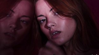 Red babe showing another side of herself