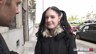 Adorable schoolgirl Anie Darling enjoys sex after massage