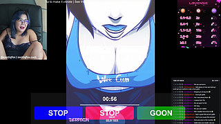 Cutie Asian Streamer Gabbi Masturbating to Girls Masturbating Playing Gooning Game Ruined Orgasms